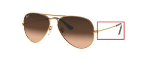 Original Ray-Ban RB3025 Aviator Bügel, Farbe 197 · Bronze