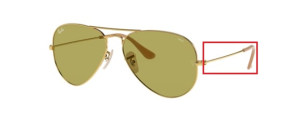 Original Ray-Ban RB3025 Aviator Bügel, Farbe 9064 · Gold