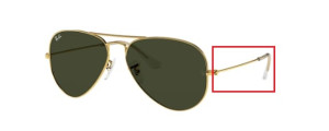 Original Ray-Ban RB3025 Aviator Bügel, Farbe L0205 · Golden
