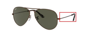 Original Ray-Ban RB3025 Aviator Bügel, Farbe 9189 · Sand trasparent braun