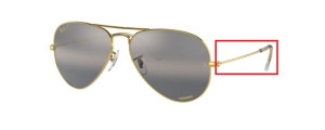 Original Ray-Ban RB3025 Aviator Bügel, Farbe 9196 · Legend gold