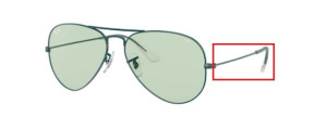 Original Ray-Ban RB3025 Aviator Bügel, Farbe 9225 · Grün dunkel