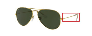 Original Ray-Ban RB3025 Aviator Bügel, Farbe W3234 · Gold