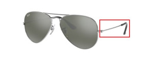 Original Ray-Ban RB3025 Aviator Bügel, Farbe W3275 · Silber