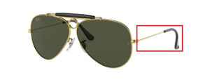 Original Ray-Ban RB3138 Shooter Bügel, Farbe 9239 · Legend gold