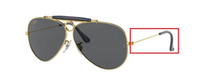 Original Ray-Ban RB3138 Shooter Bügel, Farbe 9240 · Legend gold
