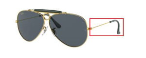 Original Ray-Ban RB3138 Shooter Bügel, Farbe 9241 · Legend gold