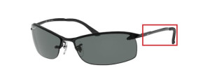 Original Ray-Ban RB3183 Bügel, Farbe 002 · Schwarz