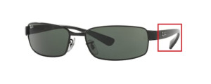 Original Ray-Ban RB3364 Bügel, Farbe 002 · Schwarz