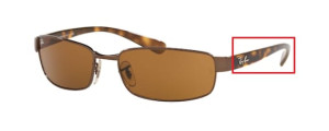 Original Ray-Ban RB3364 Bügel, Farbe 014 · Braun