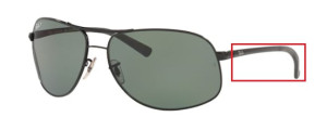 Original Ray-Ban RB3387 Bügel, Farbe 002 · Schwarz