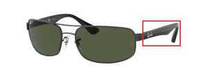 Original Ray-Ban RB3445 Bügel, Farbe 002 · Schwarz