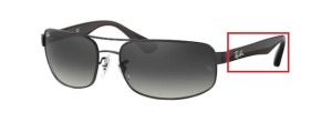 Original Ray-Ban RB3445 Bügel, Farbe 006 · Schwarz