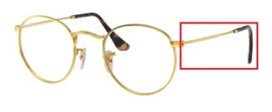 Original Ray-Ban RB3447V M Bügel, Farbe 2500 · Arista