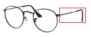 Original Ray-Ban RB3447V M Bügel, Farbe 2503 · Schwarz matt