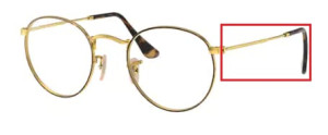 Original Ray-Ban RB3447V M Bügel, Farbe 2945 · Gold auf oben Havanna