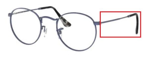 Original Ray-Ban RB3447V M Bügel, Farbe 3071 · Sand trasparent blau