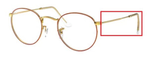 Original Ray-Ban RB3447V M Bügel, Farbe 3106 · Rot auf legend gold