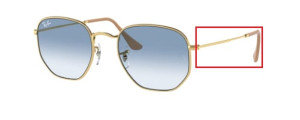 Original Ray-Ban RB3548 Bügel, Farbe 001/3F · Arista