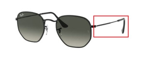 Original Ray-Ban RB3548 Bügel, Farbe 002 · Schwarz