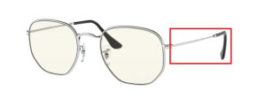 Original Ray-Ban RB3548 Bügel, Farbe 003 · Silber