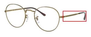Original Ray-Ban RB3582V David Bügel, Farbe 3117 · Antique gold
