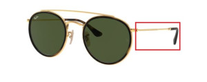 Original Ray-Ban RB3647N Bügel, Farbe 001 · Gold