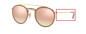 Original Ray-Ban RB3647N Bügel, Farbe 001/7O · Gold