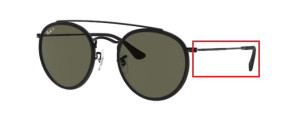 Original Ray-Ban RB3647N Bügel, Farbe 002 · Schwarz