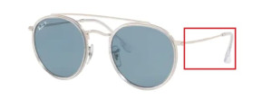 Original Ray-Ban RB3647N Bügel, Farbe 003 · Silber glänzend