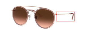Original Ray-Ban RB3647N Bügel, Farbe 9069 · Rosa