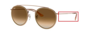 Original Ray-Ban RB3647N Bügel, Farbe 9070 · Kupfer