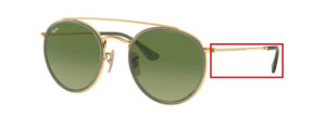 Original Ray-Ban RB3647N Bügel, Farbe 9122 · Gold