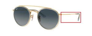 Original Ray-Ban RB3647N Bügel, Farbe 9123 · Gold