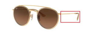Original Ray-Ban RB3647N Bügel, Farbe 9124 · Gold