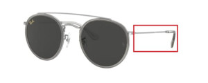 Original Ray-Ban RB3647N Bügel, Farbe 9211 · Schwarz glänzend