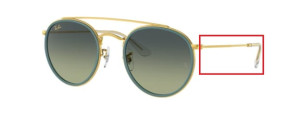 Original Ray-Ban RB3647N Bügel, Farbe 9235 · Legend gold