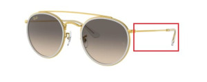 Original Ray-Ban RB3647N Bügel, Farbe 9236 · Legend gold