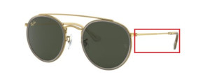 Original Ray-Ban RB3647N Bügel, Farbe 9237 · Legend gold