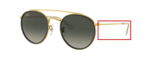 Original Ray-Ban RB3647N Bügel, Farbe 9238 · Legend gold