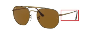 Original Ray-Ban RB3648 The Marshal Bügel, Farbe 9228 · Antique gold
