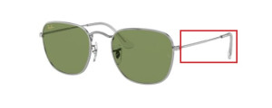 Original Ray-Ban RB3857 Frank Bügel, Farbe 9198 · Silber