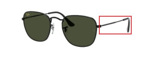 Original Ray-Ban RB3857 Frank Bügel, Farbe 9199 · Schwarz