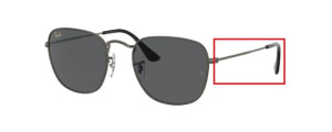 Original Ray-Ban RB3857 Frank Bügel, Farbe 9229 · Gunmetal