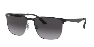 Ray-Ban RB3569, Farbe 90048g schwarz auf silber