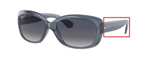 Original Ray-Ban RB4101 Jackie Ohh Bügel, Farbe 6592 · Transparent blau