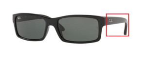 Original Ray-Ban RB4151 Bügel, Farbe 601 · Schwarz