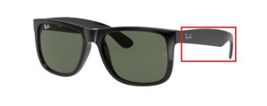 Original Ray-Ban RB4165 Justin Bügel, Farbe 601 · Schwarz