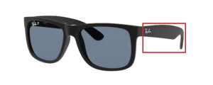 Original Ray-Ban RB4165 Justin Bügel, Farbe 622 · Rubber schwarz