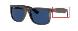 Original Ray-Ban RB4165 Justin Bügel, Farbe 6470 · Braun metallic auf schwarz